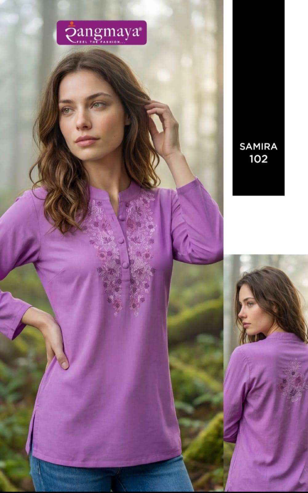 Samira By Fashid 101 To 106 Series Designer Ethnic Wear Collection Rayon Tops At Wholesale Price
